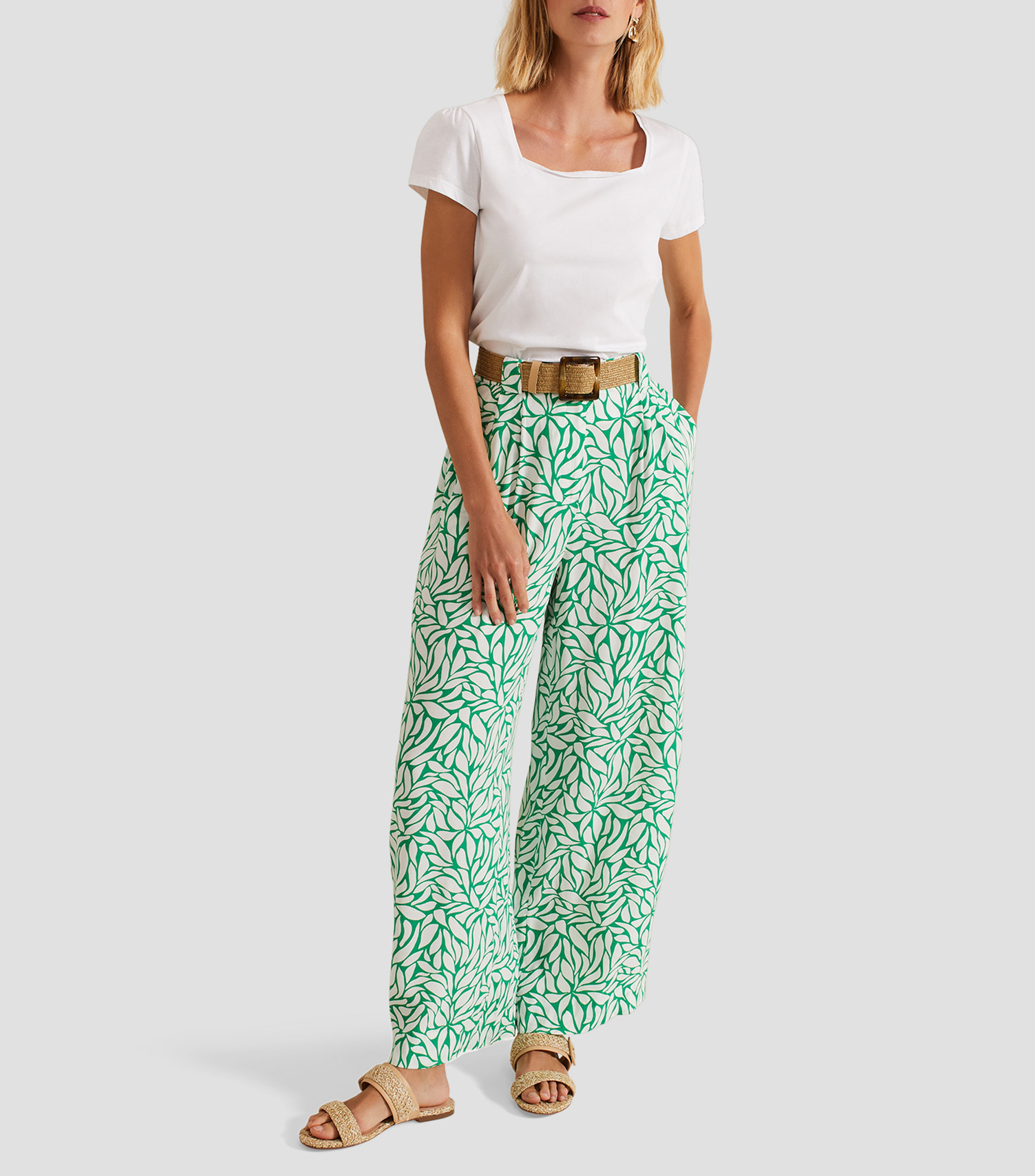 Pantalón estampado Mujer